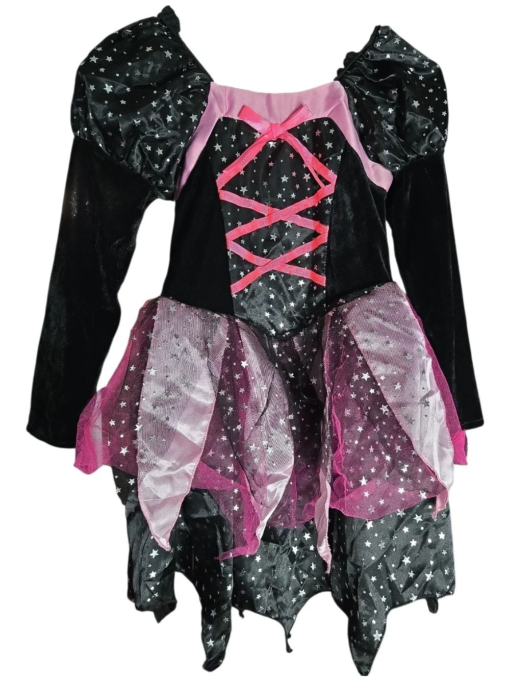 Girls' Black & Pink Star Witch Costume Dress